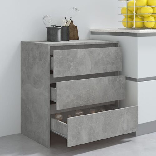 Sideboard Concrete Grey 70x41x75cm Engineered Wood - Image 8