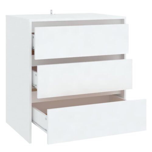 Wooden Chest of Drawers Dresser Tallboy Storage Cabinet Scandi Nightstand Sideboard White - Image 5