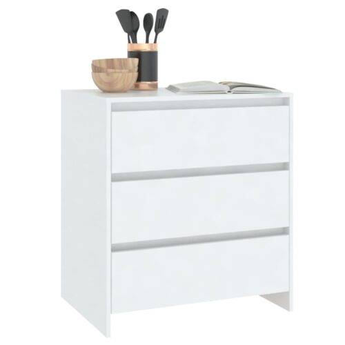 Wooden Chest of Drawers Dresser Tallboy Storage Cabinet Scandi Nightstand Sideboard White - Image 7