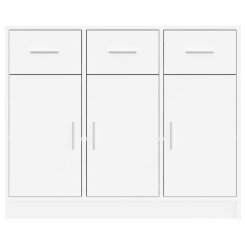 Sideboard White 91x28x75cm Engineered Wood - Image 6