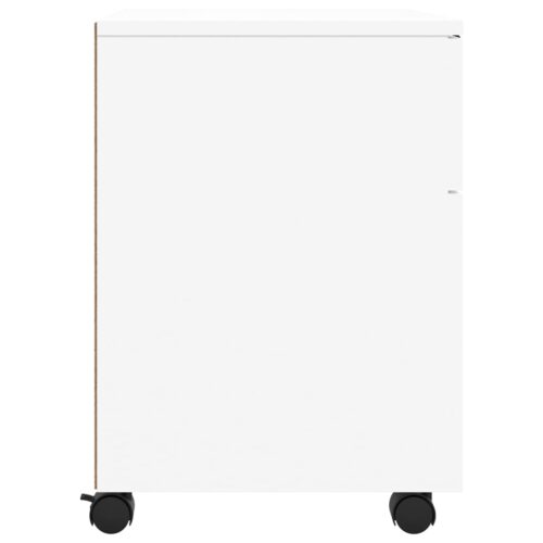 Mobile File Cabinet with Wheels White 45x38x54cm Engineered Wood - Image 5