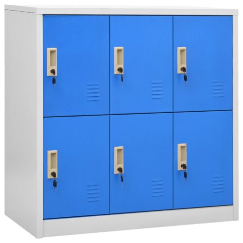 Industrial Steel Locker Cabinet Gym School Office Metal Storage Rack Cupboard Blue 90x45x92.5cm