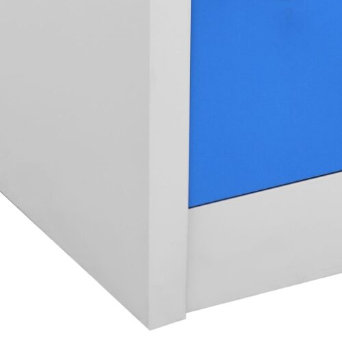 Industrial Steel Locker Cabinet Gym School Office Metal Storage Rack Cupboard Blue 90x45x92.5cm - Image 7
