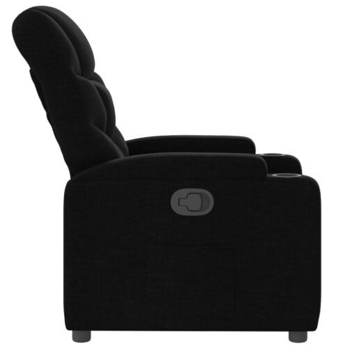 Fabric Recliner Chair Modern Lounge Living Room Sofa Movie TV Couch Armchair Black - Image 7