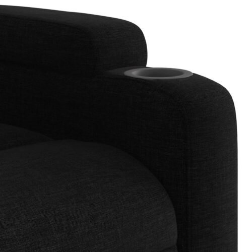 Fabric Recliner Chair Modern Lounge Living Room Sofa Movie TV Couch Armchair Black - Image 8