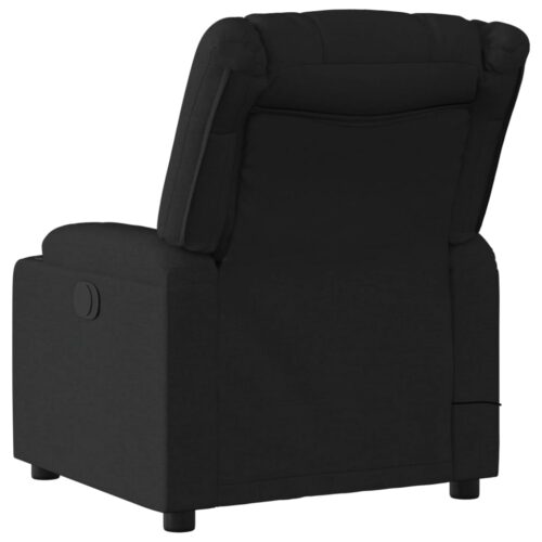 Massage Recliner Chair Black Fabric - Image 4