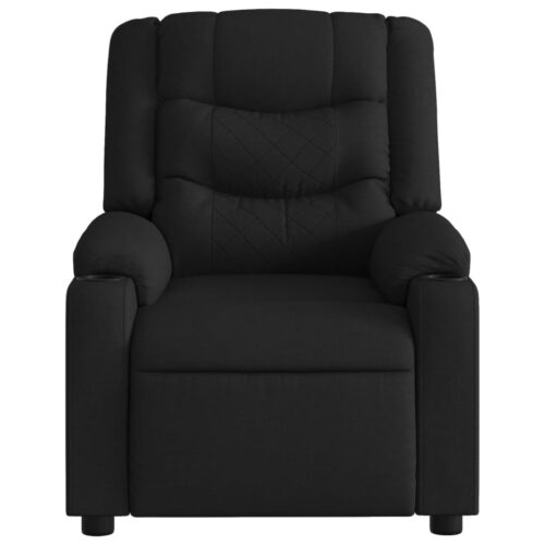 Massage Recliner Chair Black Fabric - Image 7