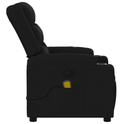 Massage Recliner Chair Black Fabric - Image 8