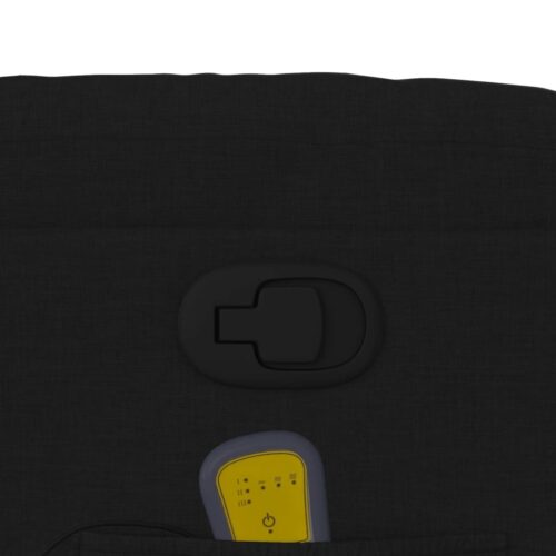 Massage Recliner Chair Black Fabric - Image 10