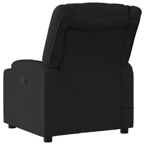 Massage Recliner Chair Black Fabric - Image 4