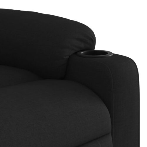 Massage Recliner Chair Black Fabric - Image 9