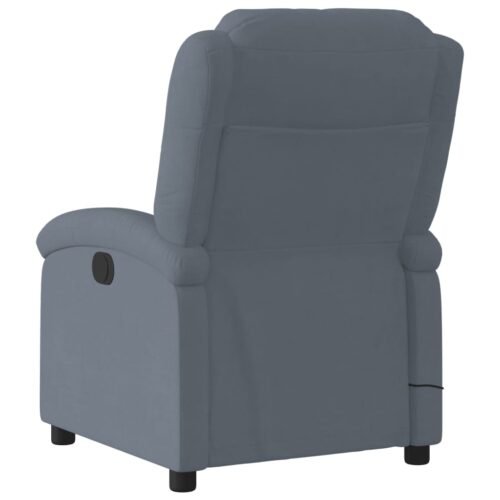 Electric Massage Recliner Chair Dark Grey Velvet - Image 5