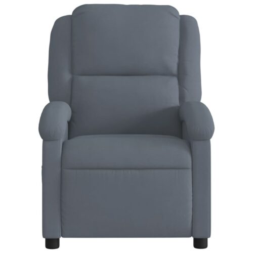 Electric Massage Recliner Chair Dark Grey Velvet - Image 9
