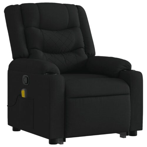 Stand up Massage Recliner Chair Black Fabric - Image 3