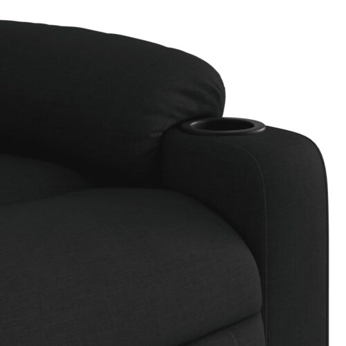 Stand up Massage Recliner Chair Black Fabric - Image 10