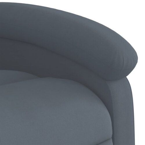 Stand up Massage Recliner Chair Dark Grey Velvet - Image 11