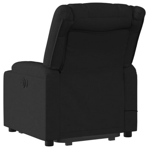 Electric Stand up Massage Recliner Chair Black Fabric - Image 4