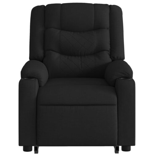 Electric Stand up Massage Recliner Chair Black Fabric - Image 8