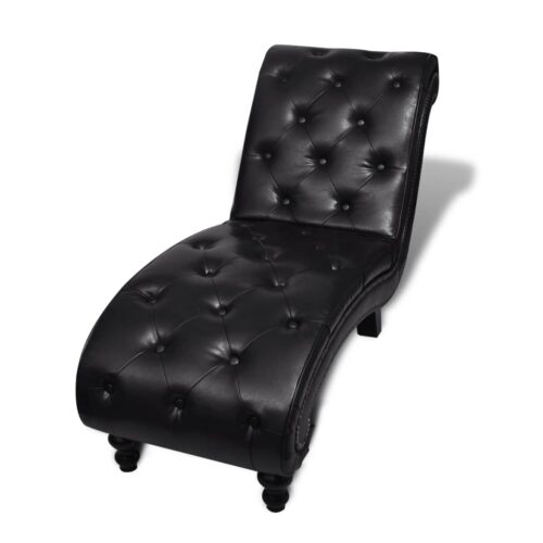 Faux Leather Chaise Lounge Chair Accent Lounger Bedroom Single Sofa Couch Brown