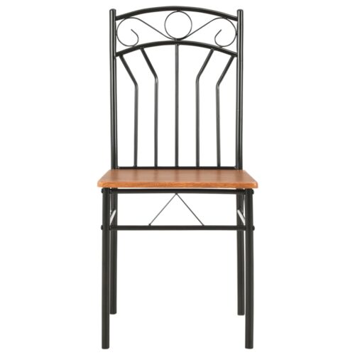 Dining Chairs 4pcs Brown MDF - Image 3