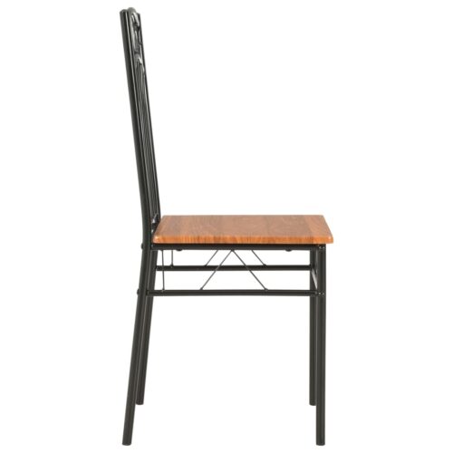 Dining Chairs 4pcs Brown MDF - Image 4
