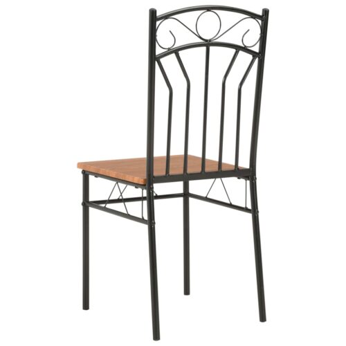 Dining Chairs 4pcs Brown MDF - Image 5