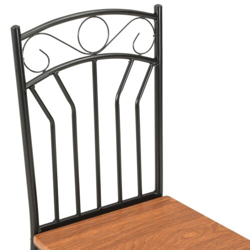 Dining Chairs 4pcs Brown MDF - Image 6