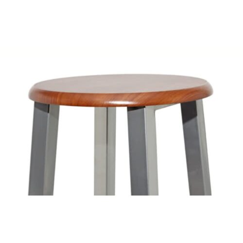Bar Stools 2pcs Metal with MDF Seat - Image 3