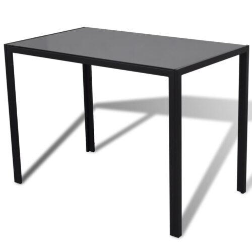 Five-Piece Dining Table Set Black - Image 3