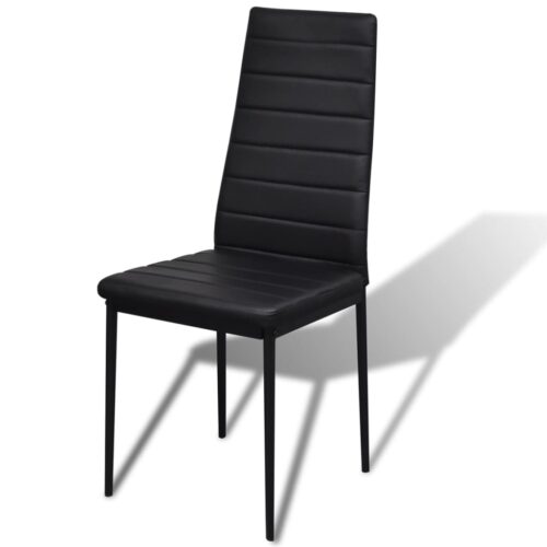 Five-Piece Dining Table Set Black - Image 4