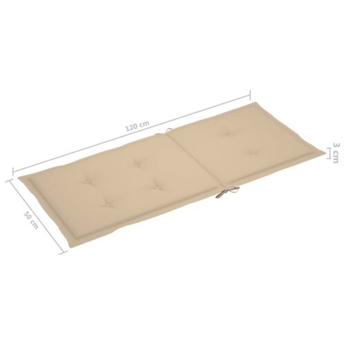 Garden Chairs 6pcs with Beige Cushions Solid Teak Wood - Image 11