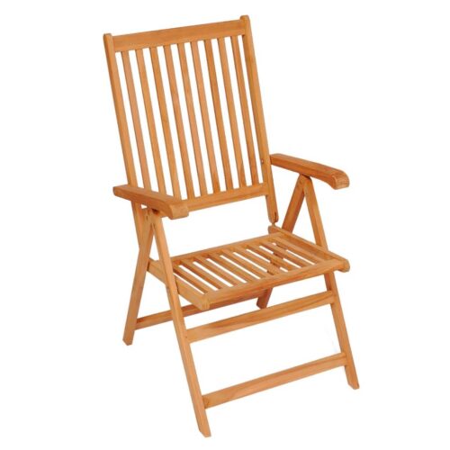 Reclining Garden Chairs with Cushions 8pcs Solid Teak Wood - Image 2