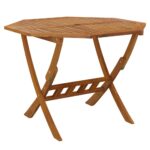 Folding Garden Table 90x75cm Solid Wood Acacia