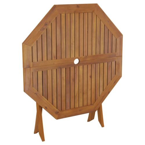Folding Garden Table 90x75cm Solid Wood Acacia - Image 6