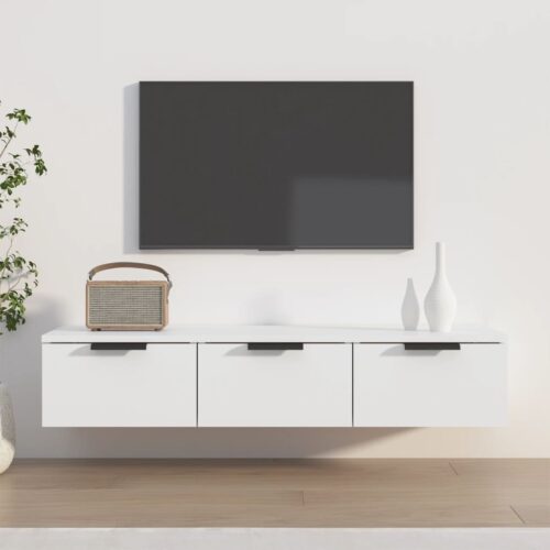 Wall Cabinet White 102x30x20cm Engineered Wood