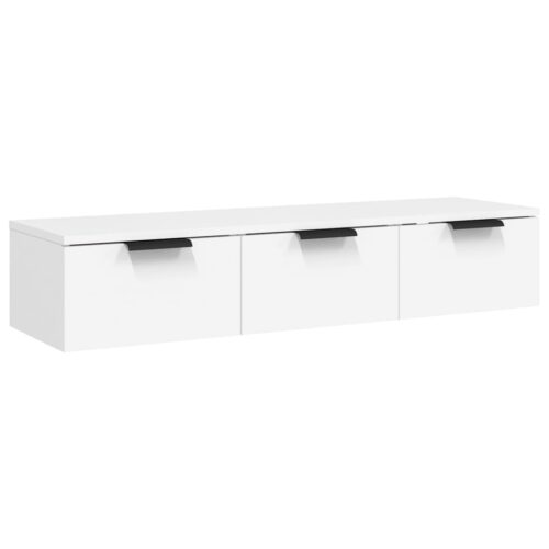 Wall Cabinet White 102x30x20cm Engineered Wood - Image 2