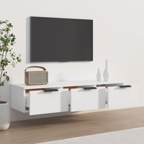 Wall Cabinet White 102x30x20cm Engineered Wood - Image 3