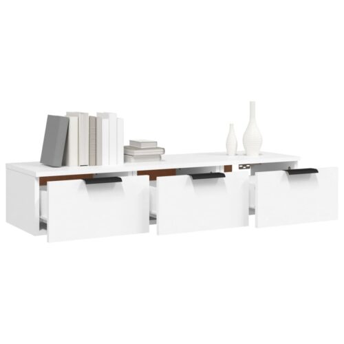 Wall Cabinet White 102x30x20cm Engineered Wood - Image 4
