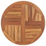 Round Table Top Solid Teak Wood Round 2.5cm 70cm DIY Desk Panel Board