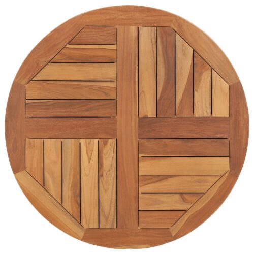 Round Table Top Solid Teak Wood Round 2.5cm 70cm DIY Desk Panel Board