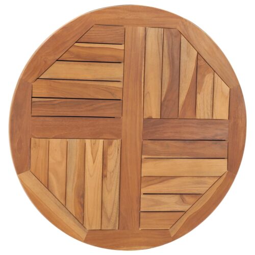 Round Table Top Solid Teak Wood Round 2.5cm 70cm DIY Desk Panel Board - Image 2