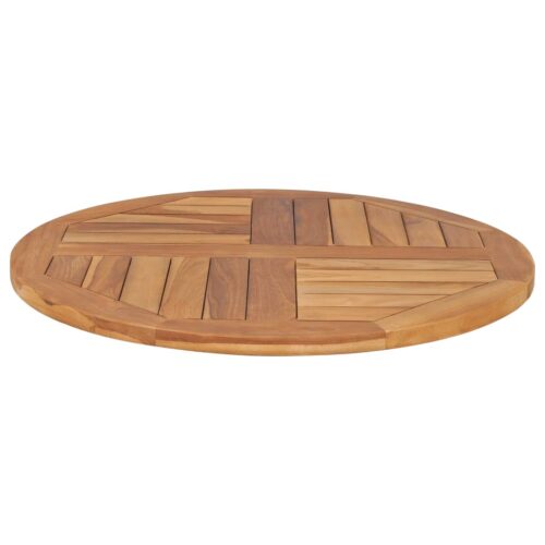 Round Table Top Solid Teak Wood Round 2.5cm 70cm DIY Desk Panel Board - Image 3