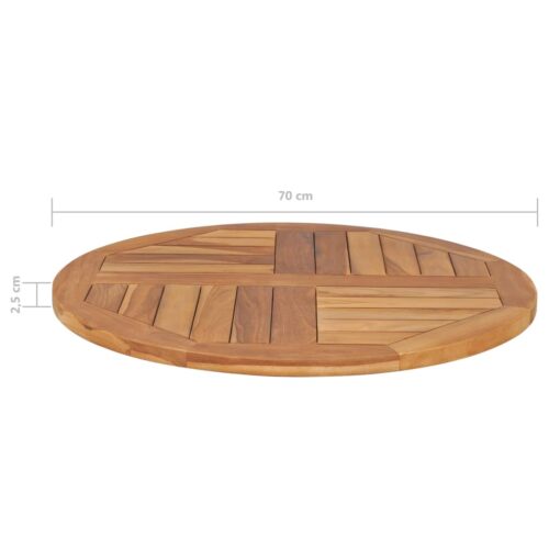 Round Table Top Solid Teak Wood Round 2.5cm 70cm DIY Desk Panel Board - Image 6