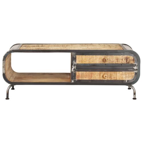 Coffee Table 100x50x35 cm Solid Mango Wood - Image 2