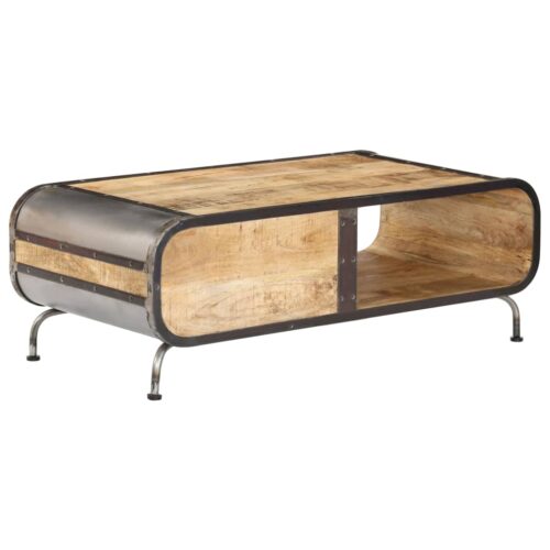 Coffee Table 100x50x35 cm Solid Mango Wood - Image 3