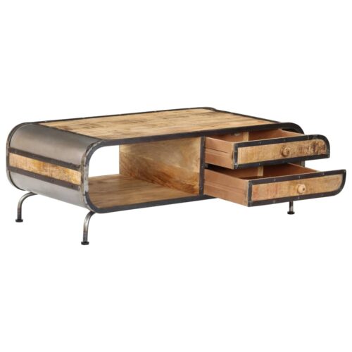 Coffee Table 100x50x35 cm Solid Mango Wood - Image 5