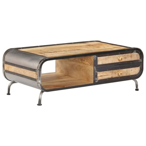 Coffee Table 100x50x35 cm Solid Mango Wood - Image 12