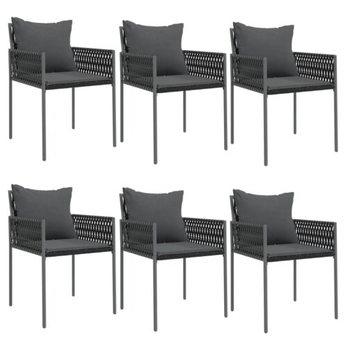 7-Piece Outdoor Dining Set Garden Patio Wicker Rattan Steel Furniture Setting - Image 4