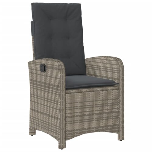 7-Piece Outdoor Dining Set Garden Patio Chairs Rattan Furniture Setting Grey - Image 4