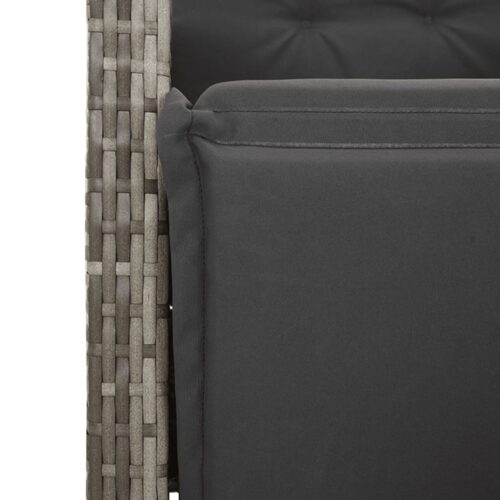 7-Piece Outdoor Dining Set Garden Patio Chairs Rattan Furniture Setting Grey - Image 11